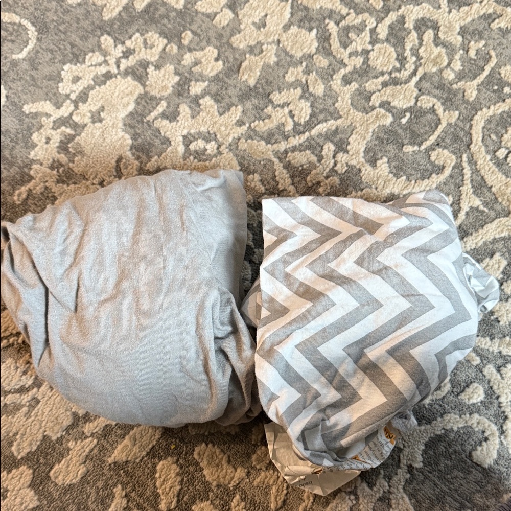 Cloud Island Gray & Chevron Bedding Sheets